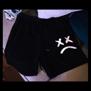 Black casual shorts